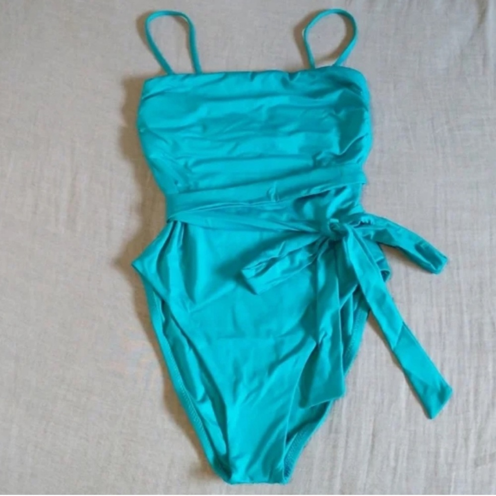 Vitamin A Marylyn One Piece Swimsuit Turquoise Ocean Aruba Ecolux